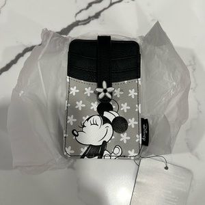 Disney Parks Minnie Mouse Black Gray Card Wallet ID Card Holder. Brand New